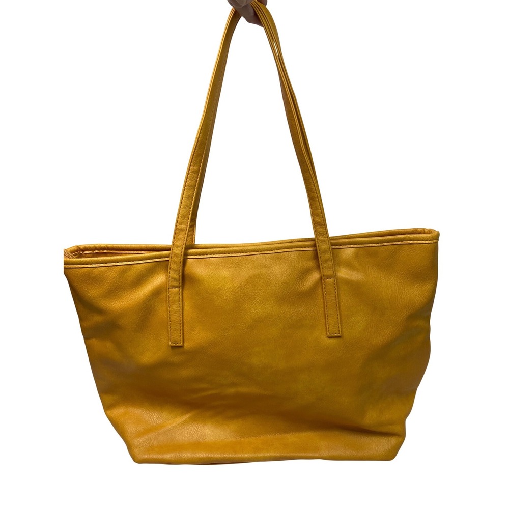 Montana West Mustard Yellow Tote Bag‎ Faux Leather Shoulder Bag - Picture 3 of 11